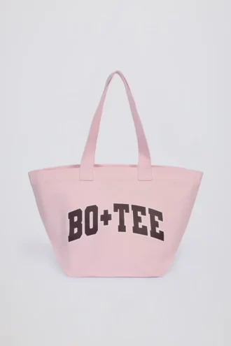 Duża torba typu tote w kolorze pudrowego różu