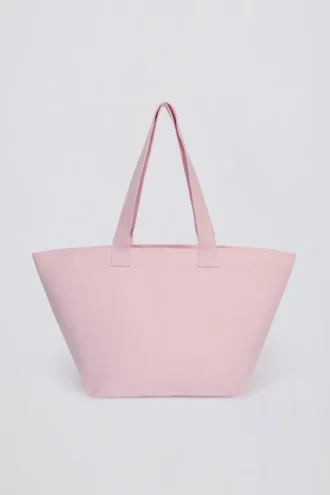 Duża torba typu tote w kolorze pudrowego różu