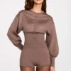 Szorty Antonia Knit Mid-Rise Mini w kolorze mokka Szorty Antonia Knit Mid-Rise Mini w kolorze mokka