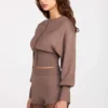 Szorty Antonia Knit Mid-Rise Mini w kolorze mokka Szorty Antonia Knit Mid-Rise Mini w kolorze mokka