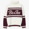 Dzianinowy sweter oversize z golfem w kolorze bordowym Dzianinowy sweter oversize z golfem w kolorze bordowym