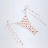 Figi doły od bikini Cove Side-Tie Cheeky w wiśniowy wzór Figi doły od bikini Cove Side-Tie Cheeky w wiśniowy wzór