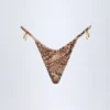 Figi stringowe doły od bikini Cebu z detalem w wężowy wzór Figi stringowe doły od bikini Cebu z detalem w wężowy wzór