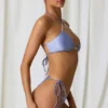 Fioletowe doły od bikini Lula z detalami z pereł Fioletowe doły od bikini Lula z detalami z pereł
