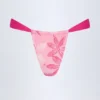 Fioletowe doły od bikini Pensacola z nadrukiem różowej orchidei Fioletowe doły od bikini Pensacola z nadrukiem różowej orchidei