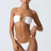 Fioletowe doły od bikini z szerokimi ramiączkami i zdobieniami Sunray Fioletowe doły od bikini z szerokimi ramiączkami i zdobieniami Sunray