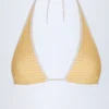 Góra bikini Morella z wiązaniem na szyi w żółtą kratkę Góra bikini Morella z wiązaniem na szyi w żółtą kratkę
