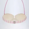 Górka bikini Ascona z fiszbinami, wiązana na szyi, w stylu balkonetka, w fioletowo-różowe paski