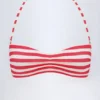 Górka bikini Cascais Multiway w wiśniowo-czerwone paski Górka bikini Cascais Multiway w wiśniowo-czerwone paski