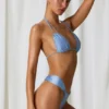 Górka bikini Tropics z podwójnymi ramiączkami w kolorze błękitnym Górka bikini Tropics z podwójnymi ramiączkami w kolorze błękitnym