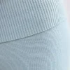 Grube dzianinowe spodnie z podwiniętymi nogawkami w kolorze zgaszonego turkusu Grube dzianinowe spodnie z podwiniętymi nogawkami w kolorze zgaszonego turkusu