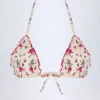 Góry od bikini Noia Micro Triangle w czerwony kwiatowy wzór Góry od bikini Noia Micro Triangle w czerwony kwiatowy wzór