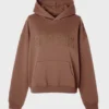 Hoodie oversize z haftem w kolorze kakaowym Hoodie oversize z haftem w kolorze kakaowym