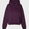 Hoodie oversize z haftem w kolorze śliwkowym Hoodie oversize z haftem w kolorze śliwkowym