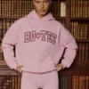 Hoodie oversize z haftem w kolorze pudrowego różu Hoodie oversize z haftem w kolorze pudrowego różu