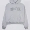 Hoodie oversize z haftem w kolorze szarym melanżowym Hoodie oversize z haftem w kolorze szarym melanżowym