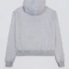 Hoodie oversize z haftem w kolorze szarym melanżowym Hoodie oversize z haftem w kolorze szarym melanżowym