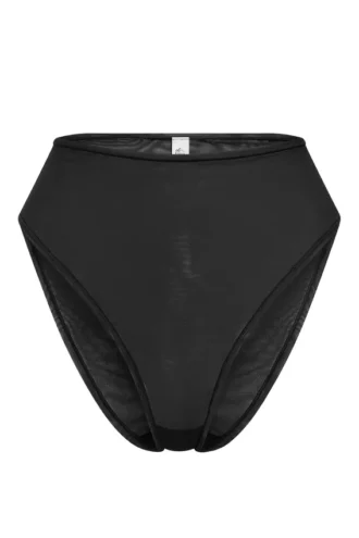 Intimates Miękkie majtki z siateczki z wysokim stanem w kolorze czarnym Intimates Miękkie majtki z siateczki z wysokim stanem w kolorze czarnym