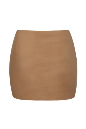 Intimates – mini spódnica z miękkiej siateczki z niskim stanem w kolorze migdałowym Intimates – mini spódnica z miękkiej siateczki z niskim stanem w kolorze migdałowym