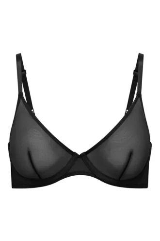 Intimates Soft Mesh Jednowarstwowy biustonosz z fiszbinami w kolorze czarnym Intimates Soft Mesh Jednowarstwowy biustonosz z fiszbinami w kolorze czarnym