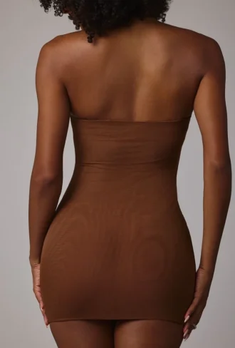 Intimates Soft Sheer-Mesh Bandeau Mini Slip Sukienka w kolorze Mocha Intimates Soft Sheer-Mesh Bandeau Mini Slip Sukienka w kolorze Mocha