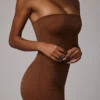 Intimates Soft Sheer-Mesh Bandeau Mini Slip Sukienka w kolorze Mocha Intimates Soft Sheer-Mesh Bandeau Mini Slip Sukienka w kolorze Mocha