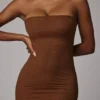 Intimates Soft Sheer-Mesh Bandeau Mini Slip Sukienka w kolorze Mocha Intimates Soft Sheer-Mesh Bandeau Mini Slip Sukienka w kolorze Mocha