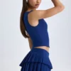 Kadie Krótki top z otwartym przodem w kolorze True Navy
