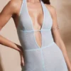 Kombinezon Ramona Petite z ozdobnym dekoltem w kolorze aqua Kombinezon Ramona Petite z ozdobnym dekoltem w kolorze aqua