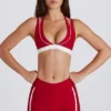 Kontrastowe mini szorty Soft Active w kolorze ciemnoczerwonym Kontrastowe mini szorty Soft Active w kolorze ciemnoczerwonym