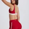 Kontrastowe mini szorty Soft Active w kolorze ciemnoczerwonym Kontrastowe mini szorty Soft Active w kolorze ciemnoczerwonym