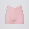 Kontrastowe mini szorty Soft Active z zakładką w kolorze pudrowego różu Kontrastowe mini szorty Soft Active z zakładką w kolorze pudrowego różu