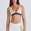 Kontrastowe szorty mini Soft Active w kolorze kości słoniowej Kontrastowe szorty mini Soft Active w kolorze kości słoniowej