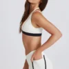 Kontrastowe szorty mini Soft Active w kolorze kości słoniowej Kontrastowe szorty mini Soft Active w kolorze kości słoniowej