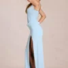 Koronkowa sukienka Maxi Zalia w kolorze pudrowego błękitu