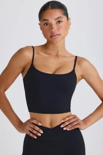 Koszulka bez rękawów Soft Active w kolorze czarnym