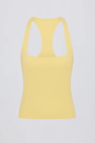 Koszulka bez rękawów Soft Active z tyłem typu racerback w kolorze cytrynowym