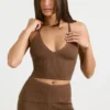 Koszulka bez rękawów z grubej dzianiny w kolorze Coco Koszulka bez rękawów z grubej dzianiny w kolorze Coco