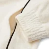 Krótka bluza z frotte zapinana na zamek w kolorze kości słoniowej