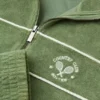 Krótka bluza z frotte zapinana na zamek w kolorze zielonym Krótka bluza z frotte zapinana na zamek w kolorze zielonym