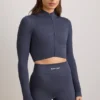 Krótka kurtka z zamkiem FlexiRib w kolorze indigo slate Krótka kurtka z zamkiem FlexiRib w kolorze indigo slate