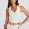 Krótki top polo Soft Active w kolorze kości słoniowej Krótki top polo Soft Active w kolorze kości słoniowej