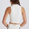 Krótki top polo Soft Active w kolorze kości słoniowej Krótki top polo Soft Active w kolorze kości słoniowej