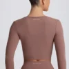 Krótki top Soft Active z dekoltem w kształcie serca w kolorze mokka Krótki top Soft Active z dekoltem w kształcie serca w kolorze mokka