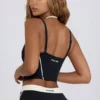 Krótki top warstwowy Soft Active w kolorze czarnym Krótki top warstwowy Soft Active w kolorze czarnym