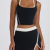 Krótki top warstwowy Soft Active w kolorze czarnym Krótki top warstwowy Soft Active w kolorze czarnym