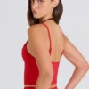 Krótki top warstwowy Soft Active w kolorze truskawkowej czerwieni Krótki top warstwowy Soft Active w kolorze truskawkowej czerwieni