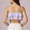 Krótki top z falbanami Lacie w kolorze liliowym Krótki top z falbanami Lacie w kolorze liliowym