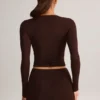 Krótkie szorty Noor Modal High-Rise Bodycon w kolorze czekoladowym Krótkie szorty Noor Modal High-Rise Bodycon w kolorze czekoladowym