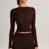 Krótkie szorty Noor Modal High-Rise Bodycon w kolorze czekoladowym Krótkie szorty Noor Modal High-Rise Bodycon w kolorze czekoladowym
